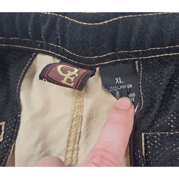 Outdoor element mens XL convertible zip off pants khaki nylon with belt * FLAWS^ - Picture 4 of 10